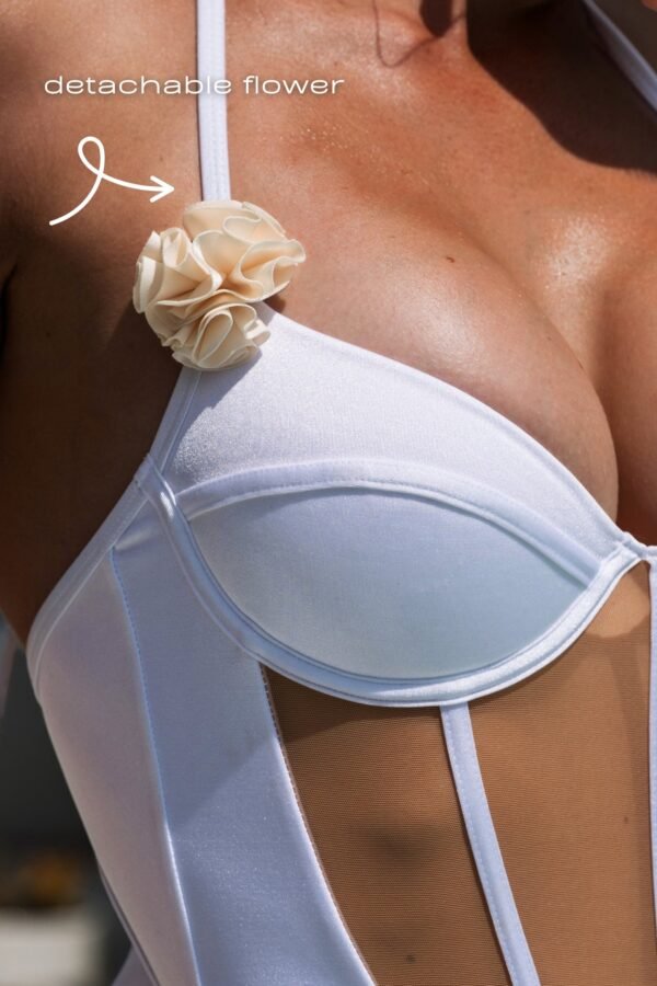 Fleur One-Piece White (Removable Flowers) - Image 3
